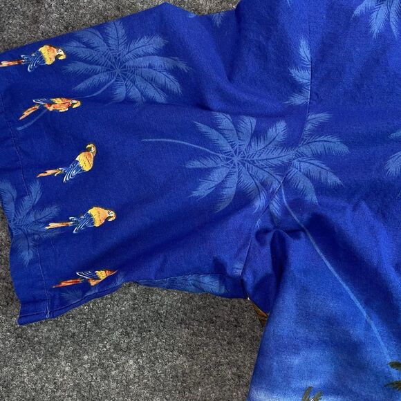 Pacific Legend Hawaiian Shirt Men’s 3XL Blue Parrot Palm Tree McCall Aloha XXXL - Picture 7 of 16